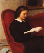 Henri Fantin-Latour The Reader(Marie Fantin-Latour,the Artist's Sister) china oil painting reproduction